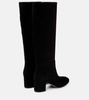 Suede knee-high boots