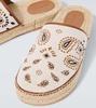 Bandana canvas jacquard espadrille slides