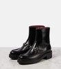 Horsebit leather ankle boots