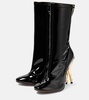 Cabaret faux leather ankle boots