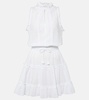 Clara tiered cotton minidress