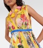 Portofino printed silk chiffon gown