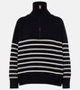 Ganze striped cashmere half-zip sweater