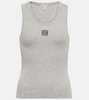 Anagram ribbed jersey tank top