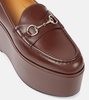 Horsebit leather platform loafers