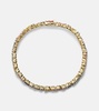 Fireworks 18kt yellow gold bracelet with diamonds and sapphires