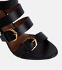 Buckle leather sandals