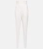 Bridal slim wool-blend pants