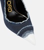 100mm denim pumps