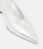 65 metallic leather slingback pumps