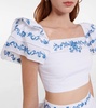 Delia embroidered crop top