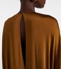 Belted satin jersey kaftan