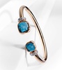 Nudo 18kt rose gold bangle with blue topaz and diamond