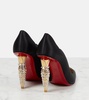 Lipstrass crêpe crystal-embellished pumps