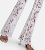 Floral high-rise lace pants