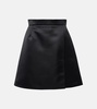 Duchess satin miniskirt