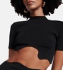 Maparadita asymmetric crop top