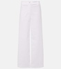 Megan cotton twill wide-leg pants