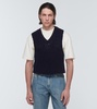 Intact ribbed-knit cotton sweater vest