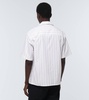 Striped cotton poplin bowling shirt