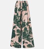 Floral cotton jersey sweatpants