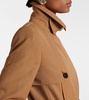 Wool-blend gabardine trench coat