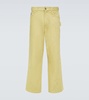 Brook cotton canvas wide-leg pants