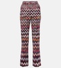 Zig Zag lamé flared pants