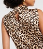 Kura leopard-print silk-blend maxi dress