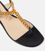 Zenith embellished leather thong sandals