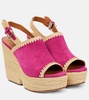 Damya suede wedge sandals