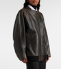 Kengia leather bomber jacket