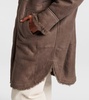 Shearling-lined leather coat