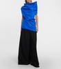 Aria draped silk taffeta top