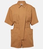 Angora cotton drill playsuit