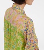 Oversized floral spliced shirt