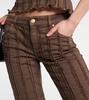 Low-rise cotton-blend cropped pants