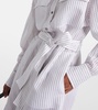 Striped cotton and silk-blend shirt dress