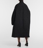 Oversized cotton-blend cloqué coat