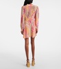 Hebe printed silk minidress