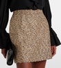 Lamé tweed miniskirt