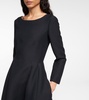 Lilibet wool and silk midi dress