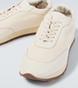 Owen leather-trimmed sneakers