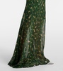 Deryl floral silk gown