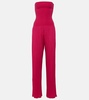 Strapless pleated knitted jumpsuit