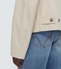 Coated cotton blouson jacket