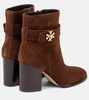 T Lock suede ankle boots