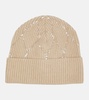 Embellished cashmere beanie