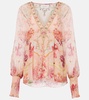 Blossoms and Brushstrokes floral silk blouse