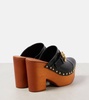 Jeannette studded leather clogs